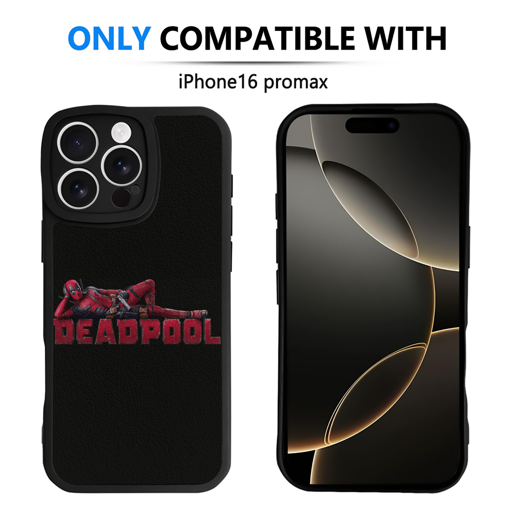 （画像用） Deadpool デッドプール 【iPhone 16シリーズ対応】シリコンスマホケース（レザー調） 材質：シリコン